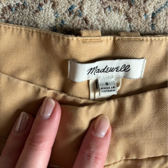 Madewell The Harlow Shorts High Rise Drapey Twill Desert Dune Tan Size 8 - Picture 4 of 4
